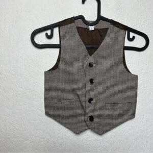 Janie and Jack Square Print Boys Vest
